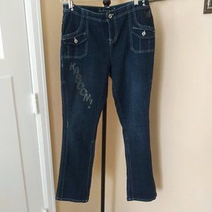 Jaggie Stretch High Rises Boot Cut Textured Jean 11/12